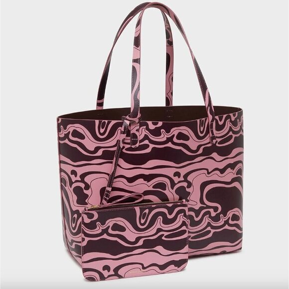 MANSUR GAVRIEL Large Tote Leather Flamingo Plum - Picture 2 of 10